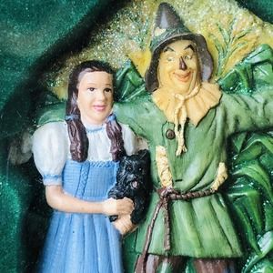Vintage 2001 Dorothy Toto & Scarecrow Ornament Kurt Adler Wizard of Oz Cornfield